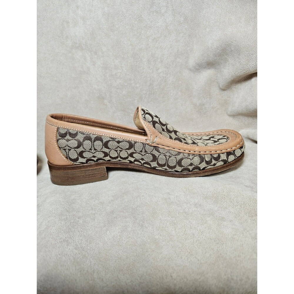 Coach Signature Jacquard Loafers in Brown and Tan - Picture 7 of 16